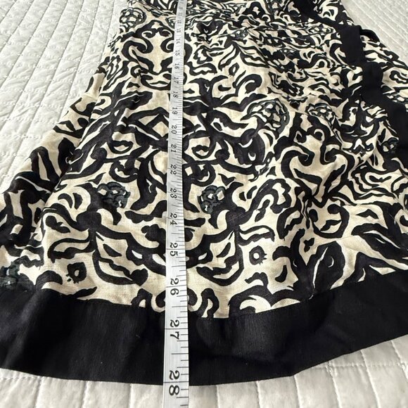 French Connection Wrap Halter Dress Black & White Size 6, 52% Viscose 48% Linen - Picture 11 of 11